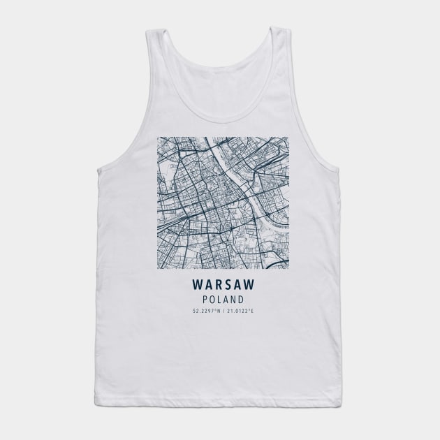 warsaw simple map Tank Top by boy cartograph